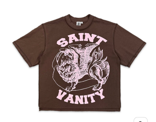 Saint Vanity Griffin T-Shirt Brown/Pink