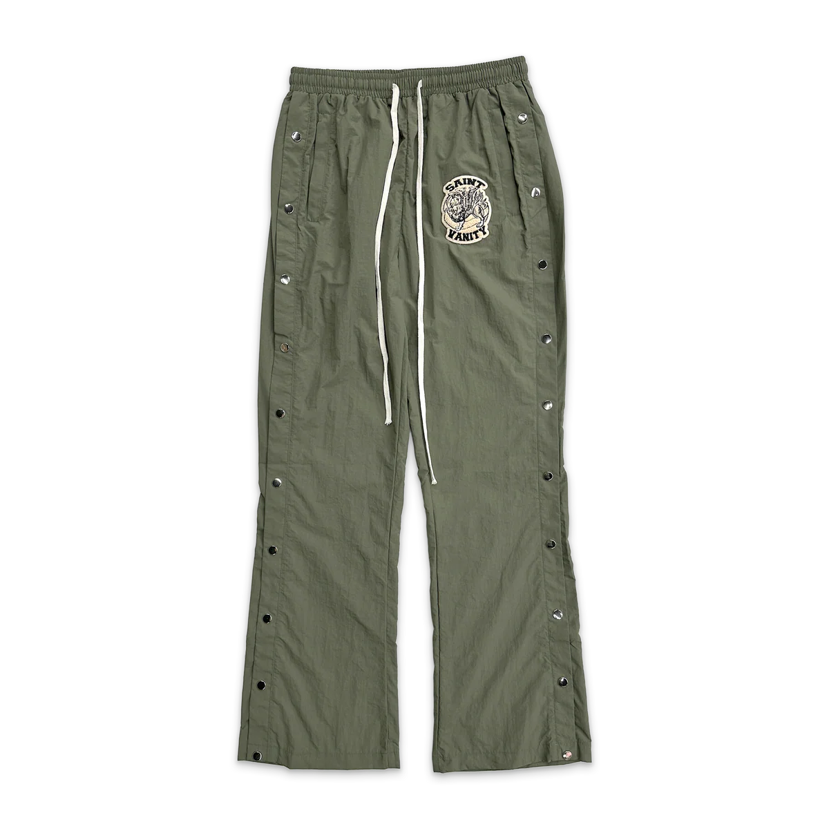 Saint Vanity Nylon Track Pants Army Green