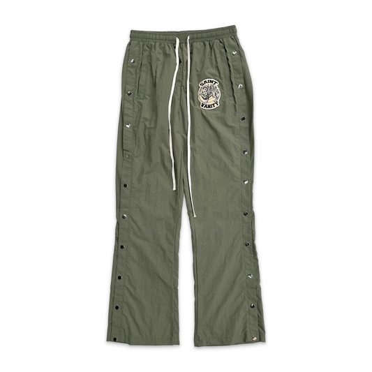 Saint Vanity Nylon Track Pants Army Green