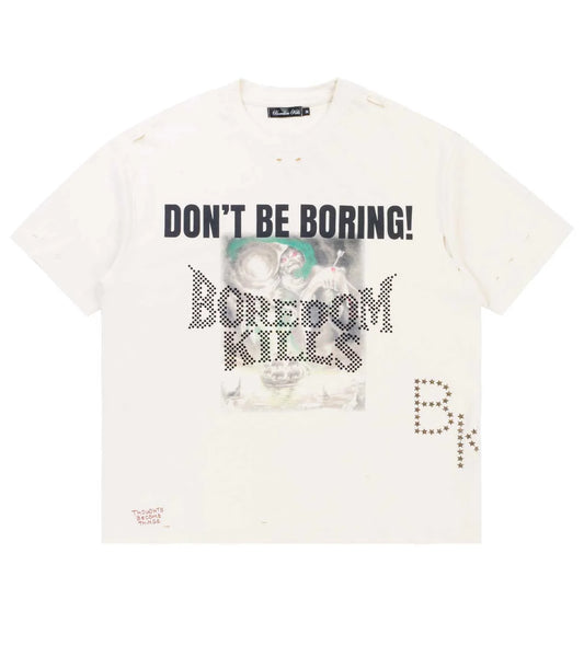 Boredom Kills Grim T-Shirt Cream
