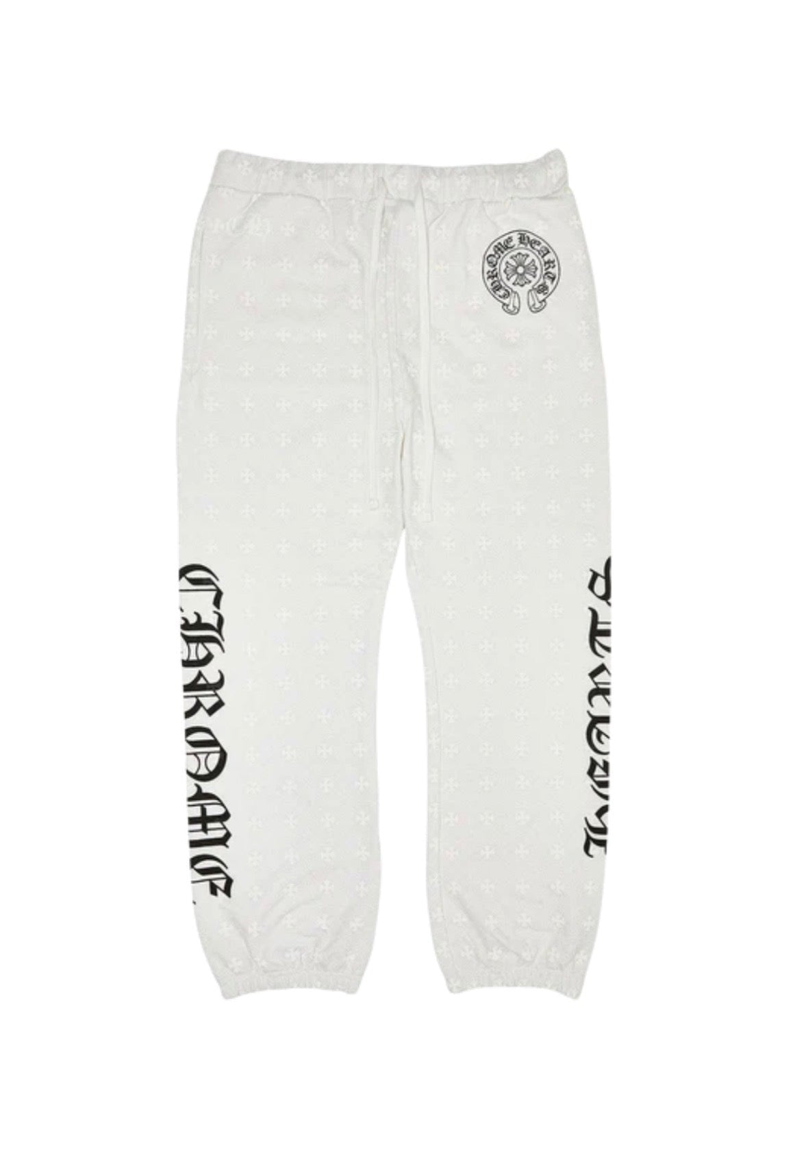 Chrome Hearts Plus Cross All Over Print Sweatpants White
