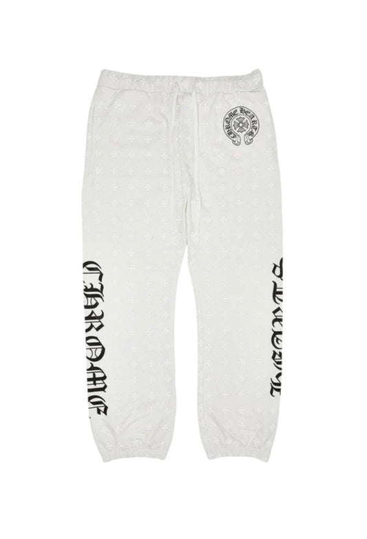 Chrome Hearts Plus Cross All Over Print Sweatpants White