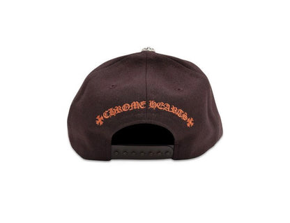 Chrome Hearts Embroidered CH Logo Baseball Hat Brown/Orange