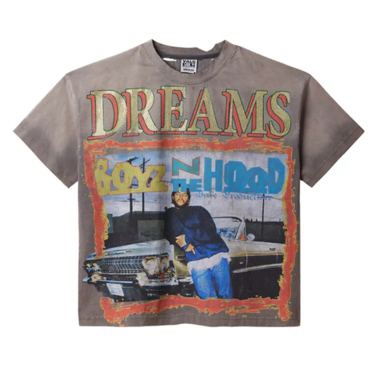 Vale Forever Boyz In The Hood Bling T-Shirt Brown
