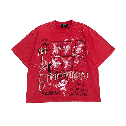 Mixed Emotion Crimson T-Shirt Red