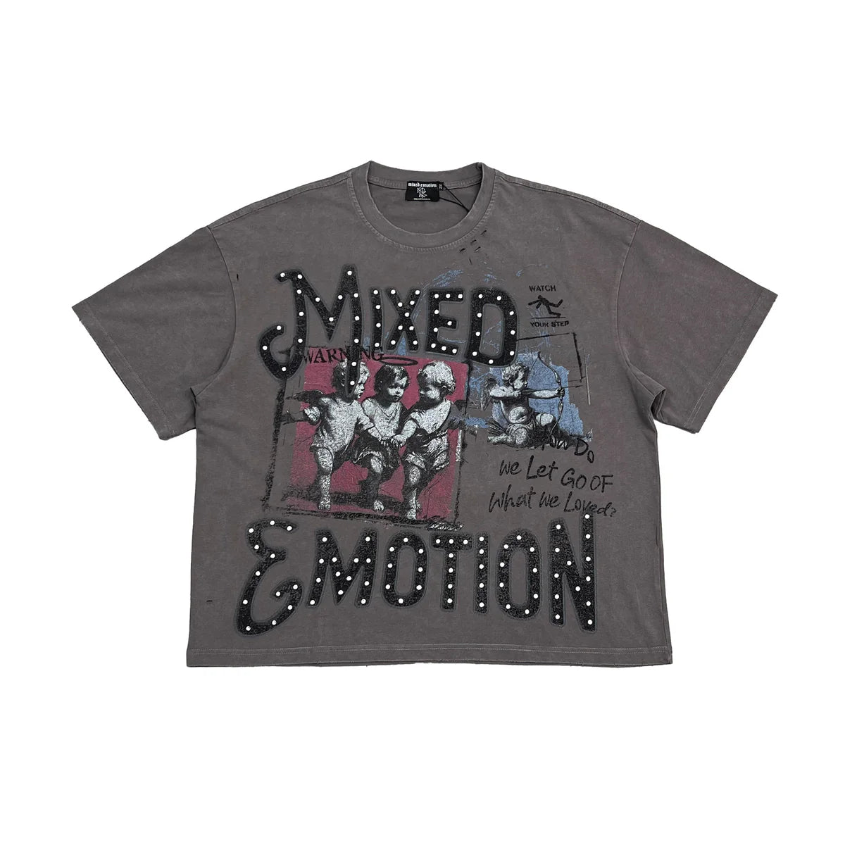 Mixed Emotion Friends T-Shirt Grey