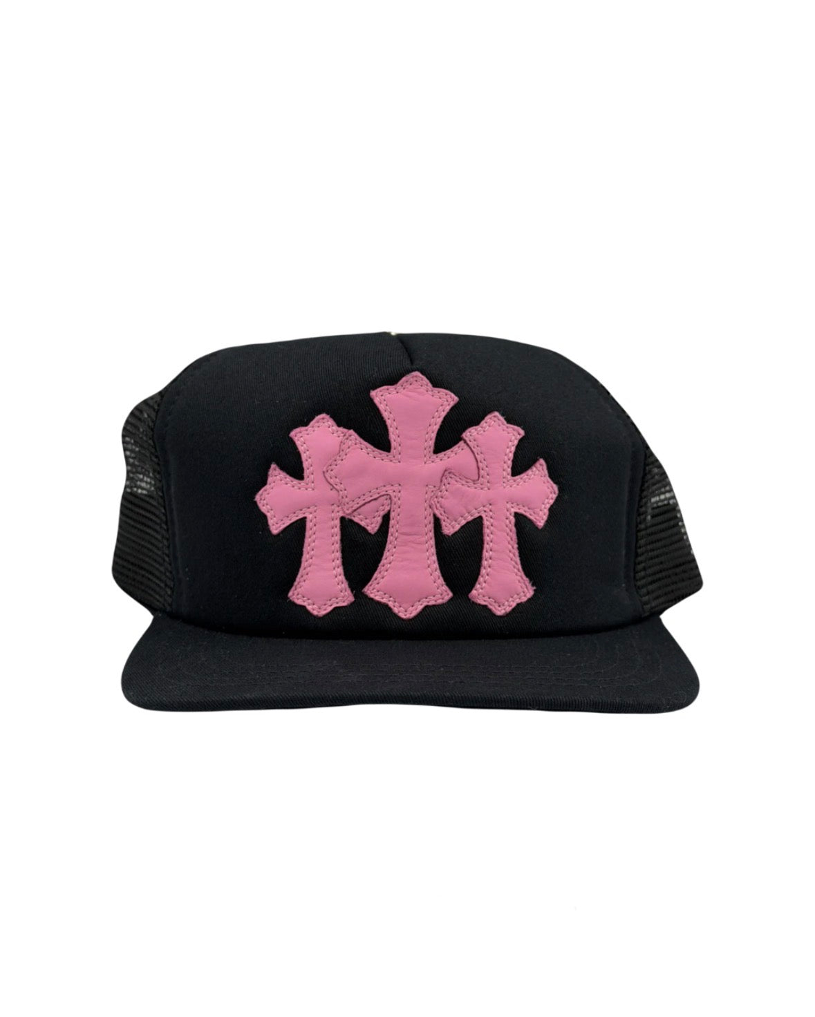 Chrome Hearts Trucker Cemetery Cross Hat Pink/Black