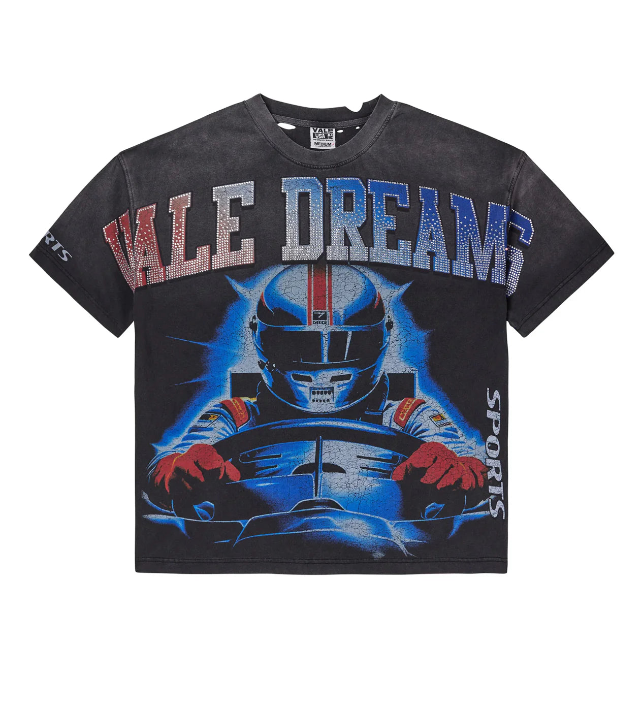 Vale Forever Speed Bling T-Shirt Black