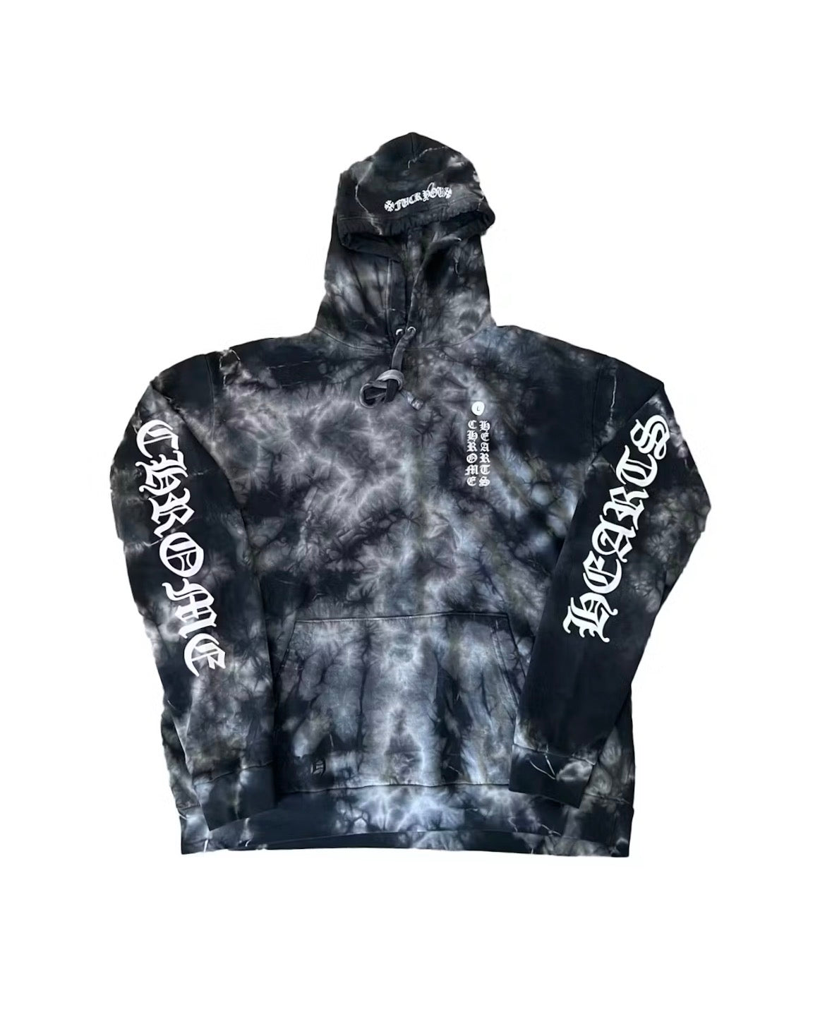 Chrome Hearts Horseshoe Hoodie Tie Dye Black