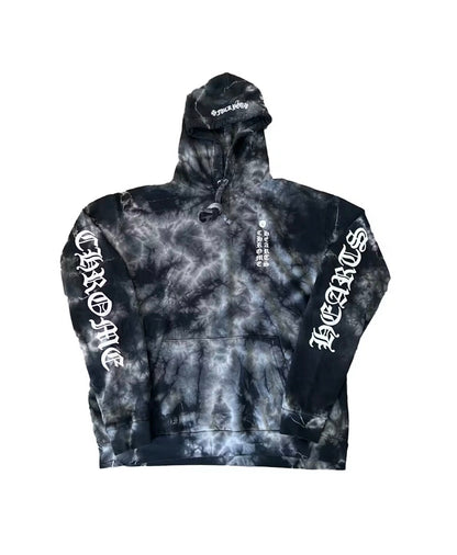 Chrome Hearts Horseshoe Hoodie Tie Dye Black