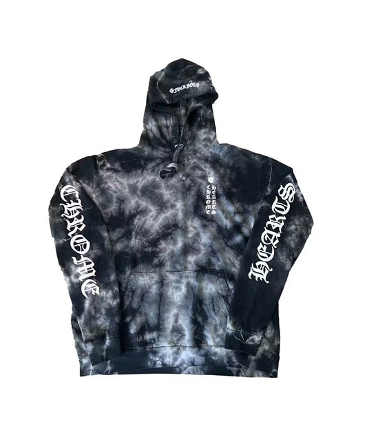 Chrome Hearts Horseshoe Hoodie Tie Dye Black