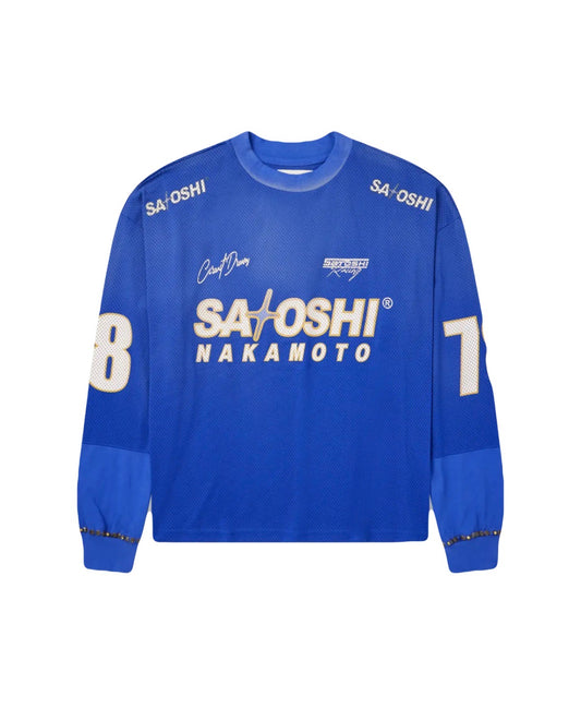 Satoshi Nakamoto Mesh Moto Jersey Blue