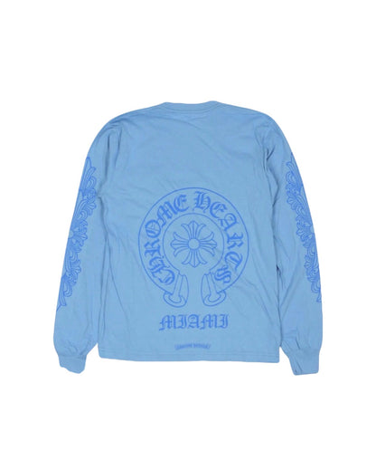 Chrome Hearts Miami Horseshoe Long Sleeve Blue