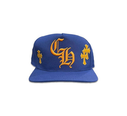 Chrome Hearts CH Cross Patch Baseball Hat Blue/Orange