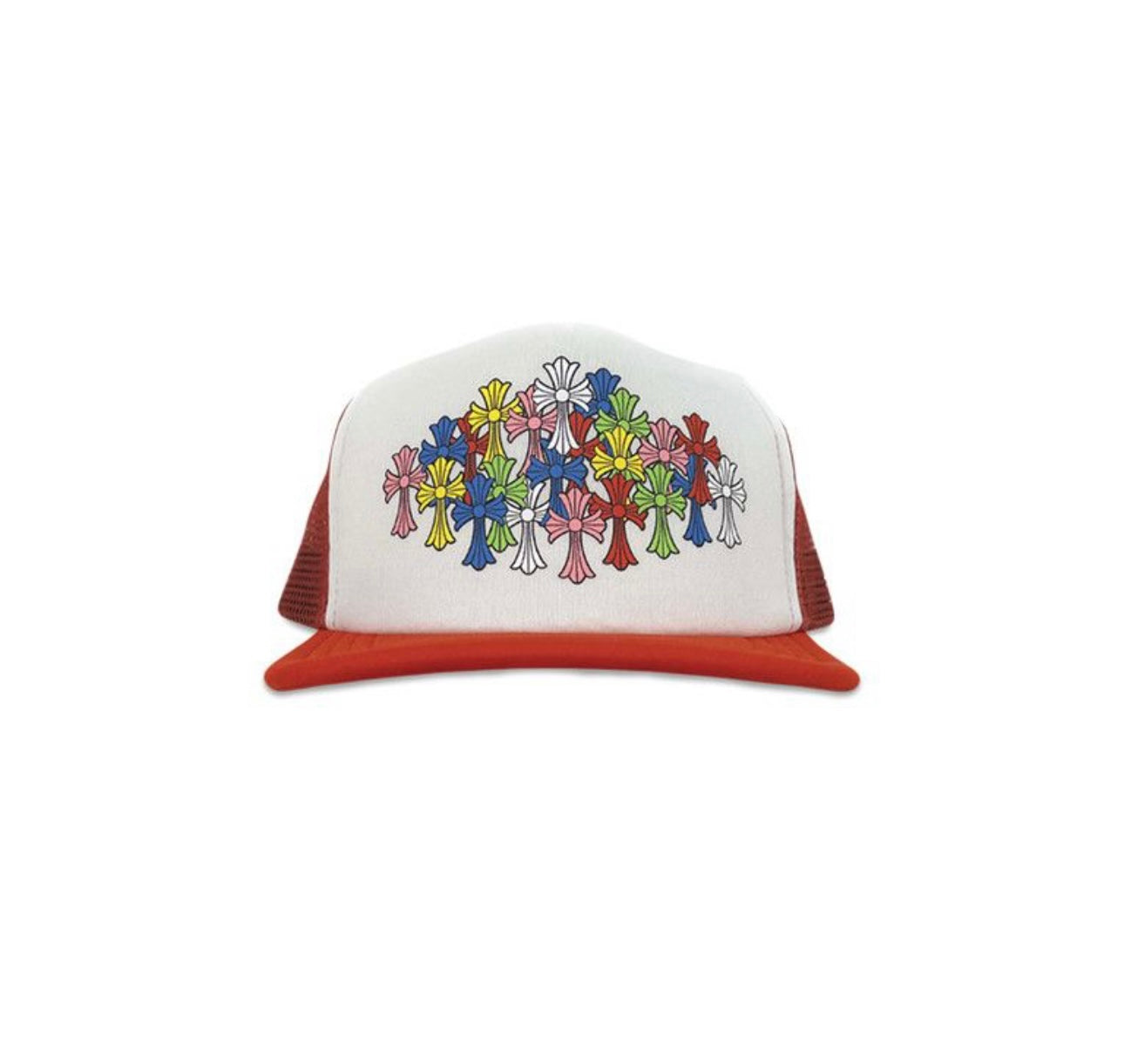 Chrome Hearts Multi Cross Trucker Hat Red/White