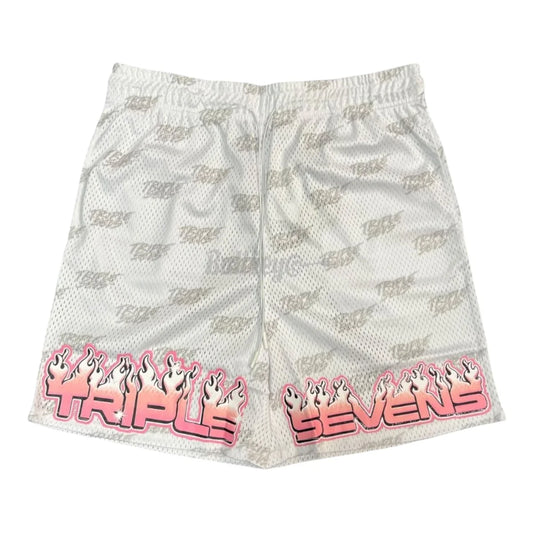 Triple Seven Mesh Shorts White
