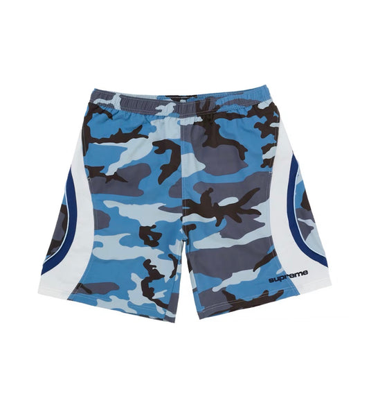 Supreme Paneled Water Shorts Camo Blue