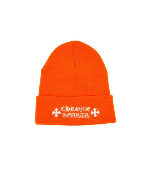 Chrome Hearts Logo Beanie Neon Orange