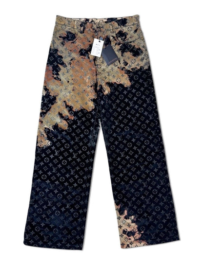 Louis Vuitton Monogram Bleached Jeans