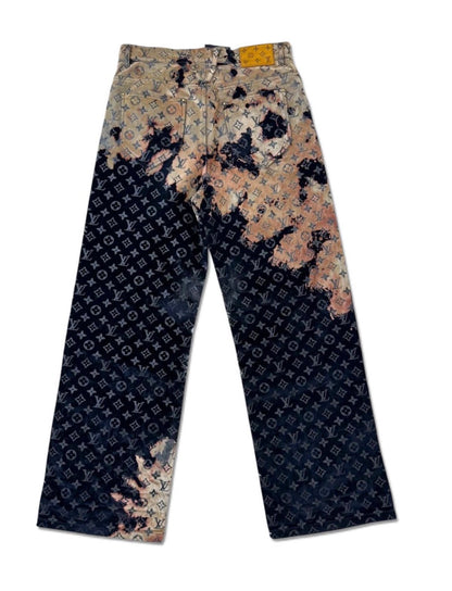 Louis Vuitton Monogram Bleached Jeans