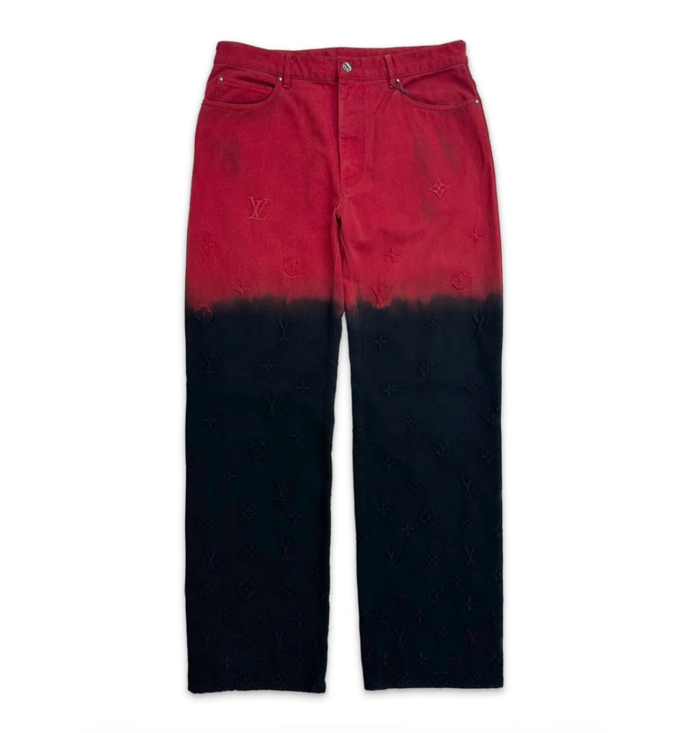 Louis Vuitton Boreal Evening Monogram Jeans Black/Red