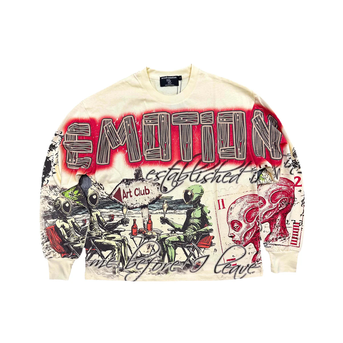 Mixed Emotion Art Club Long Sleeve Cream