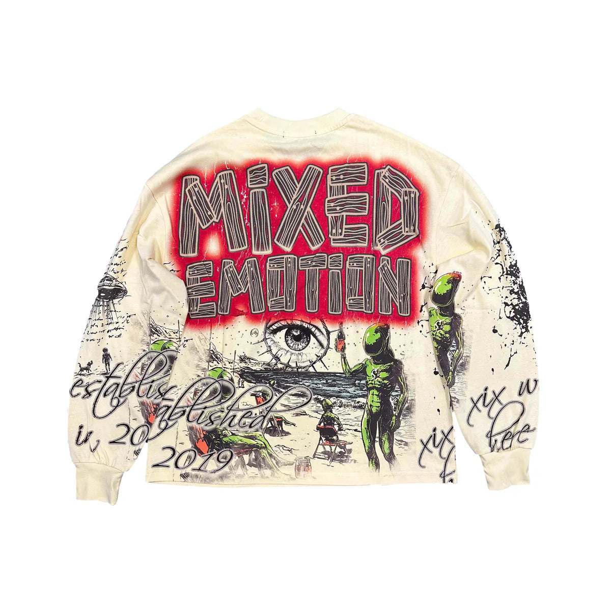 Mixed Emotion Art Club Long Sleeve Cream