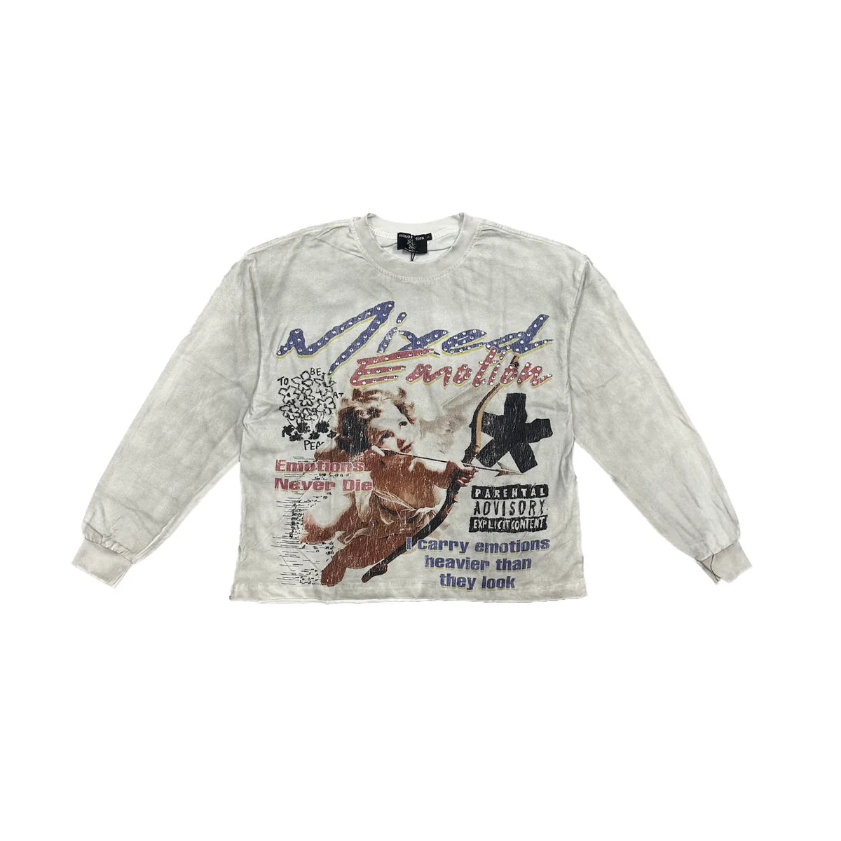 Mixed Emotion Triplets Long Sleeve White
