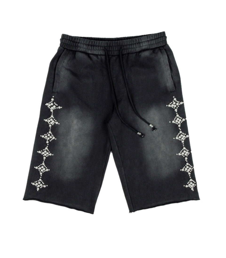Commons Pearled Star Shorts Vintage Black