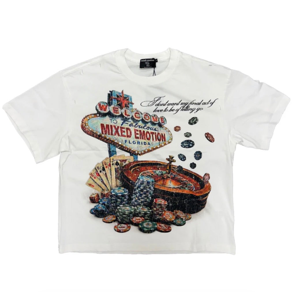 Mixed Emotion Lottery T-Shirt White