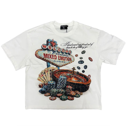Mixed Emotion Lottery T-Shirt White