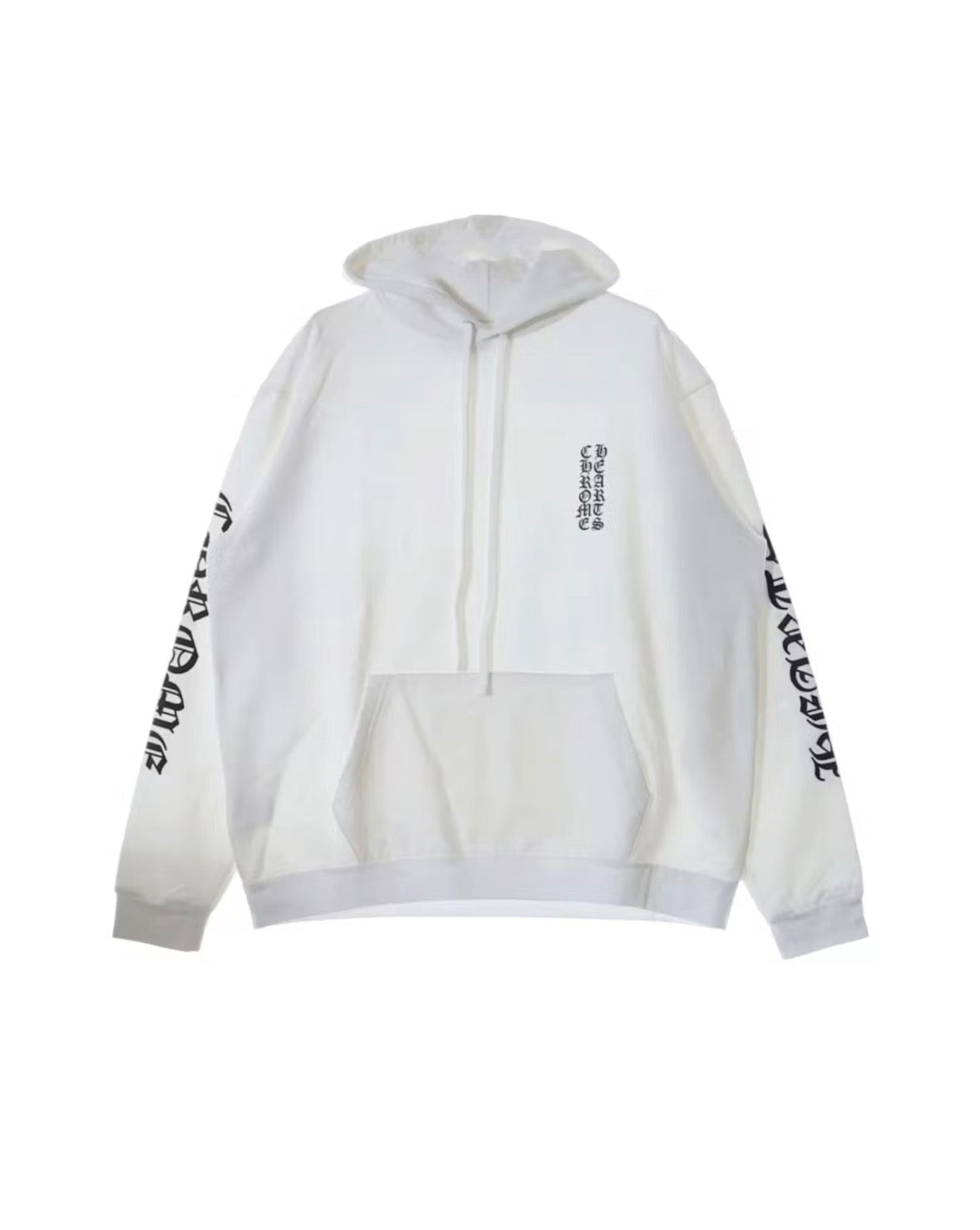 Chrome Hearts Vertical Logo Hoodie White