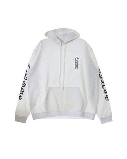 Chrome Hearts Vertical Logo Hoodie White