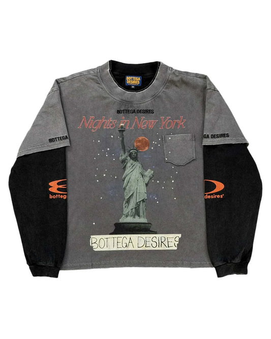 Bottega Desires Nights In My Layered Long Sleeve Black