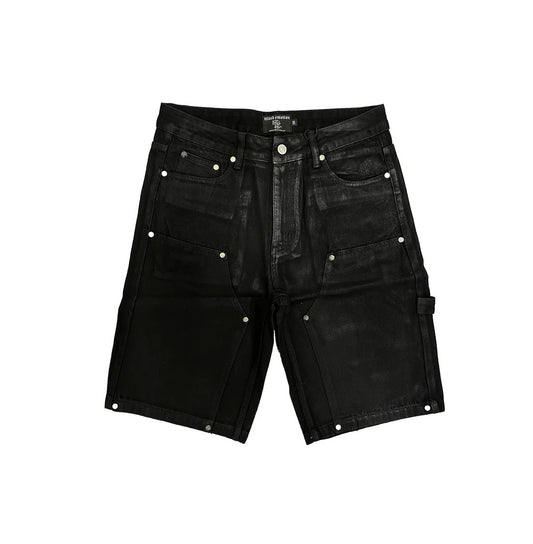 Mixed Emotion Worker Wax Shorts Black
