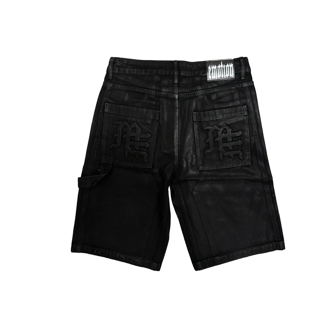 Mixed Emotion Worker Wax Shorts Black