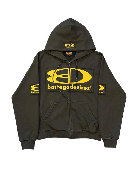 Bottega Desires Tech Zip-Up Green