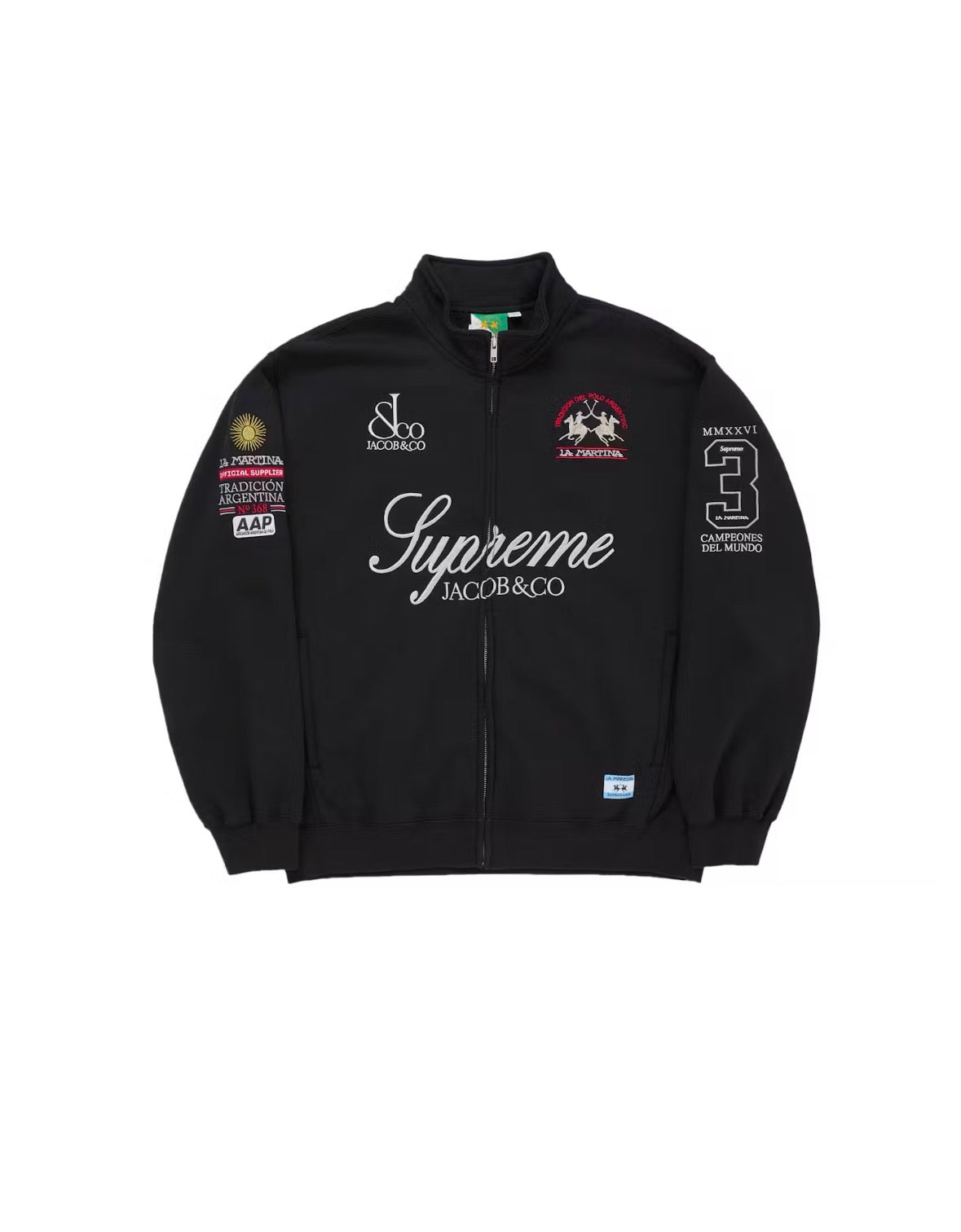 Supreme La Martina Zip-Up Black