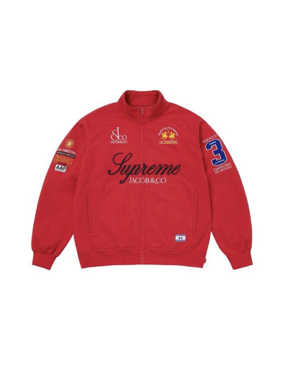 Supreme La Martina Zip-Up Red