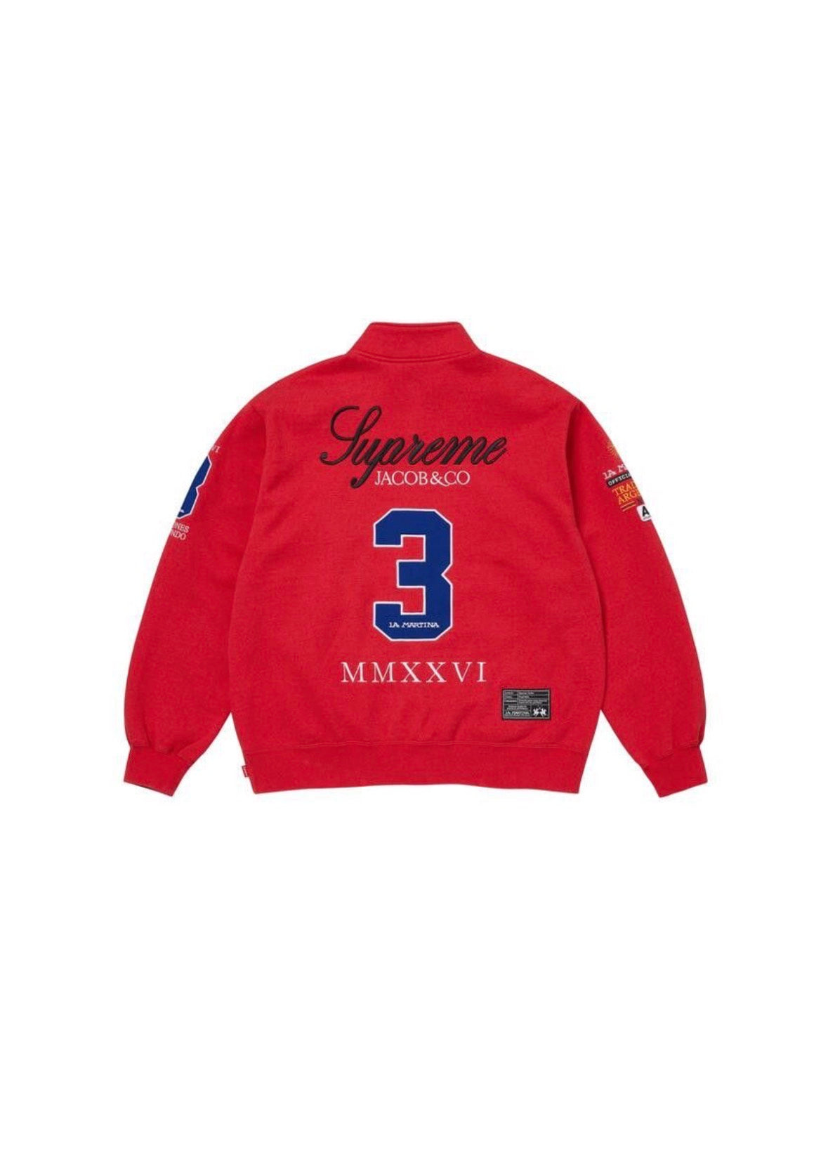 Supreme La Martina Zip-Up Red