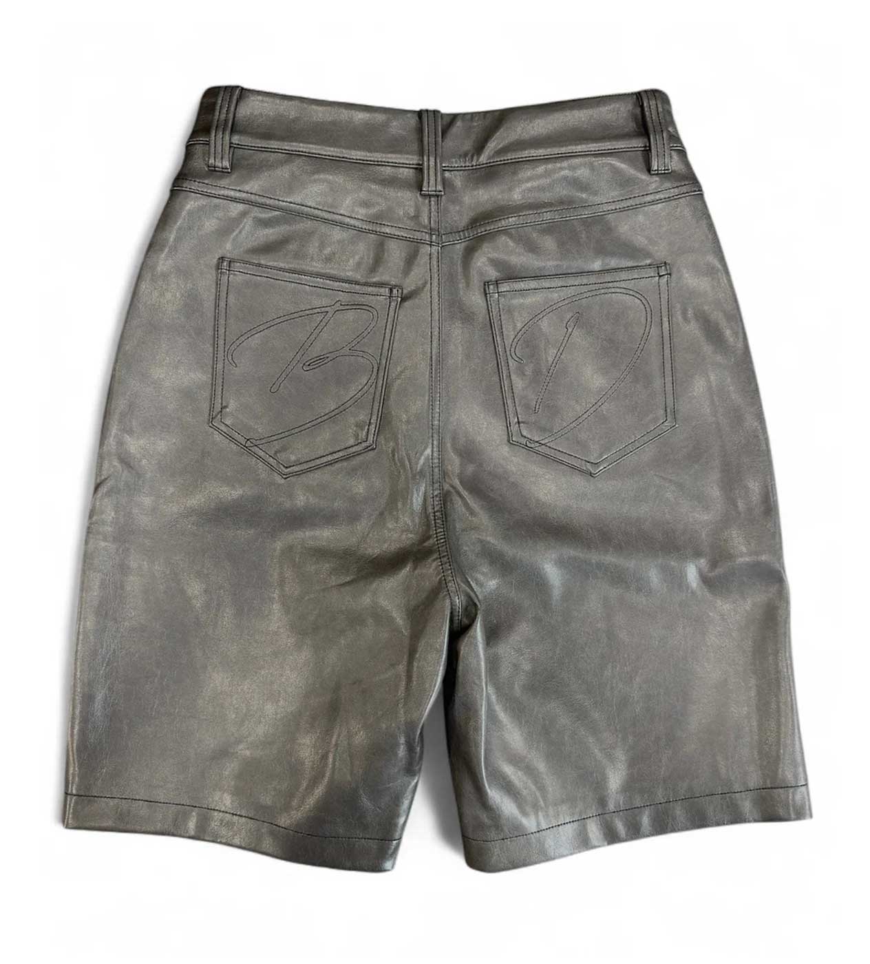 Bottega Desires Leather Shorts Grey