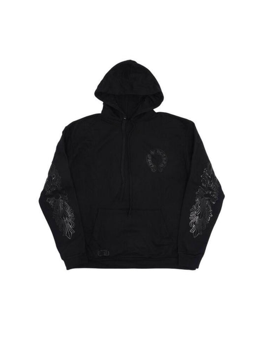 Chrome Hearts Floral Horseshoe Hoodie Black