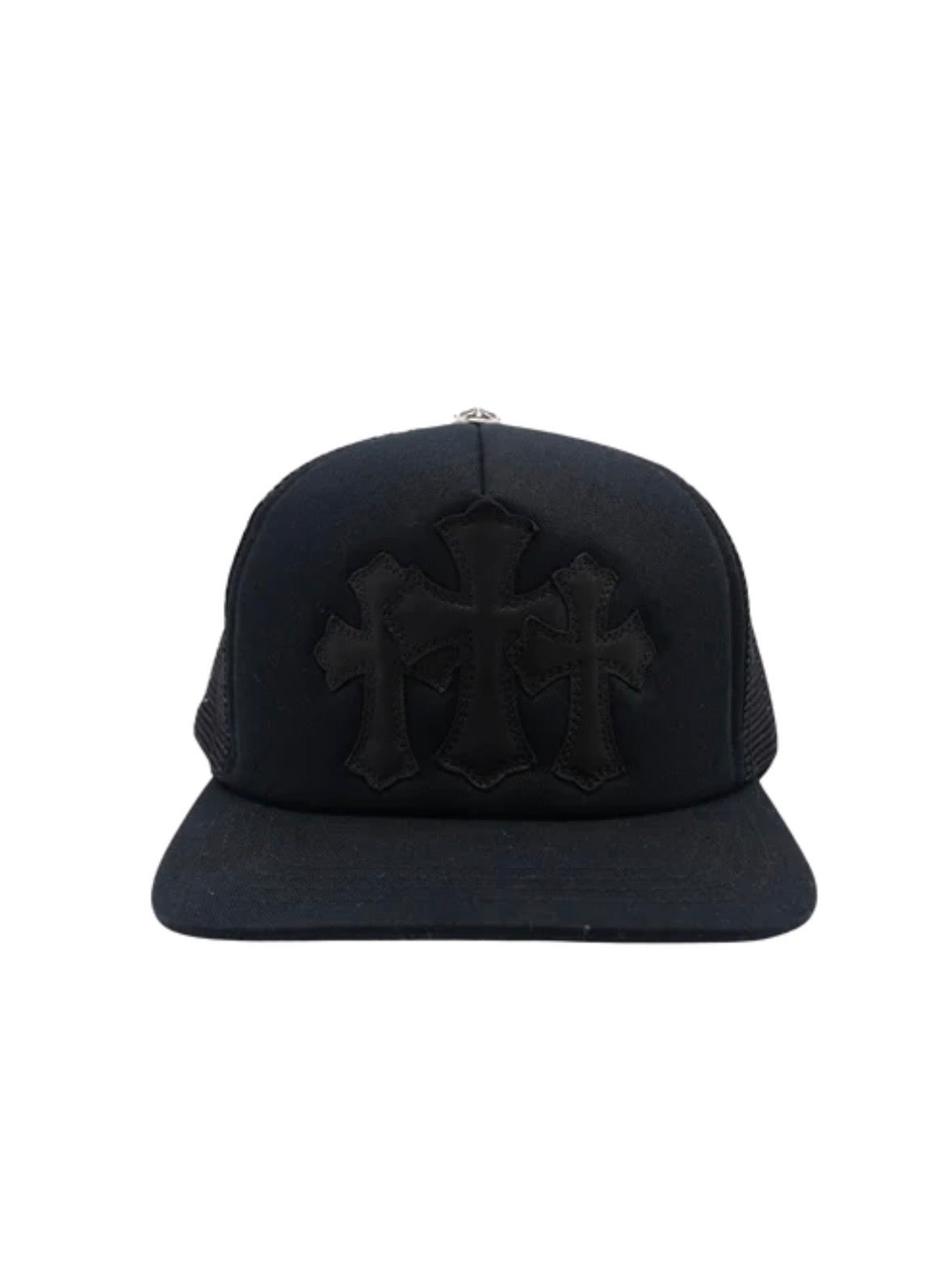 Chrome Hearts Triple Cross Cemetery Trucker Hat Black