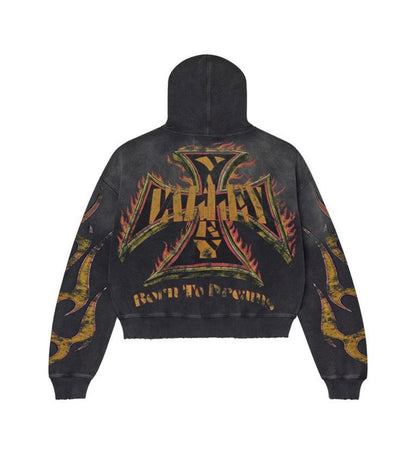 Vale Forever Reborn Waffle Zip-Up Black