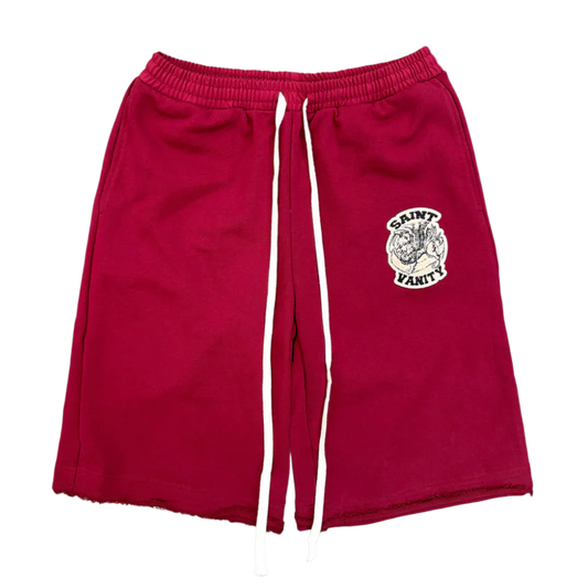 Saint Vanity Uniform Shorts Crimson Red
