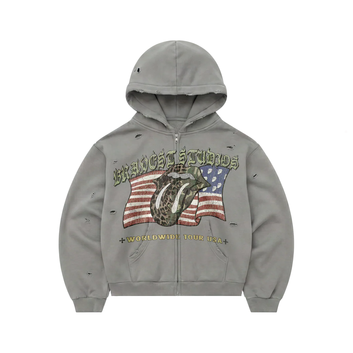 Bravest Studios Tour Zip-Up Grey