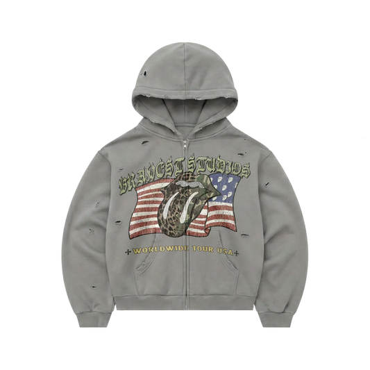 Bravest Studios Tour Zip-Up Grey