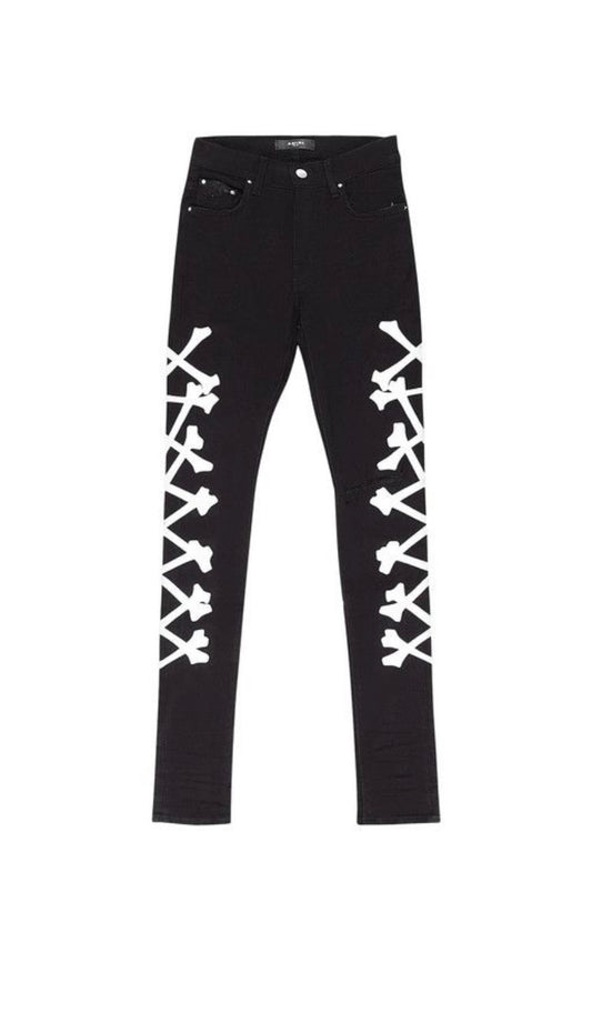 Amiri Jeans Bones Black/Silver