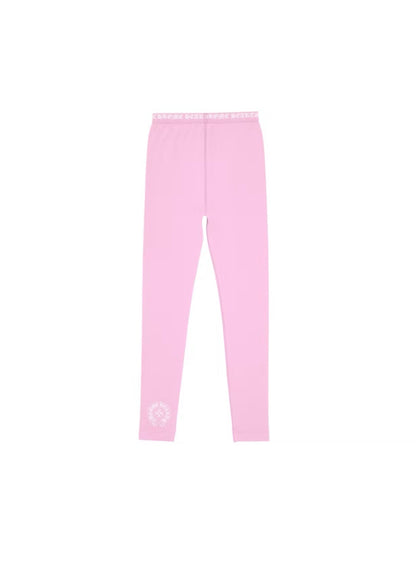 Chrome Hearts Logo Leggings Pink (WMNS)