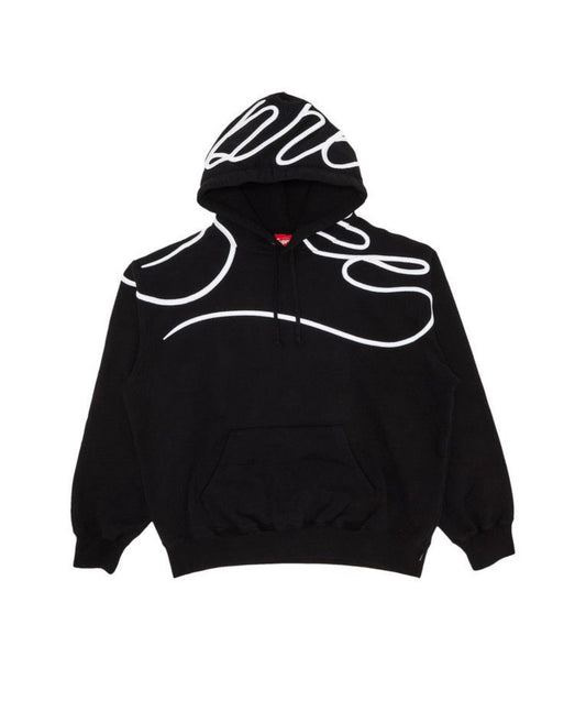Supreme Shoulder Script Hoodie Black